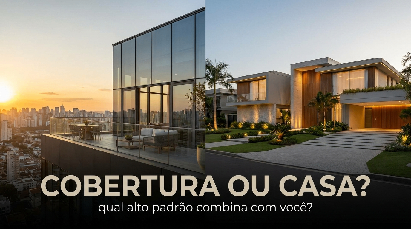 Cobertura panorâmica ou casa em condomínio fechado? Como escolher o alto padrão ideal para seu estilo de vida e patrimônio