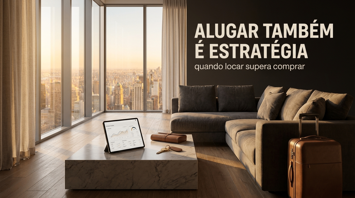Aluguel de alto padrão em imóveis como estratégia de portfólio: quando locar é mais inteligente do que comprar