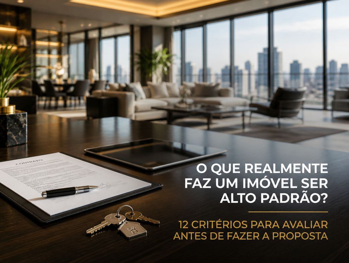 O que realmente faz um imóvel ser alto padrão? 12 critérios para avaliar antes de fazer a proposta