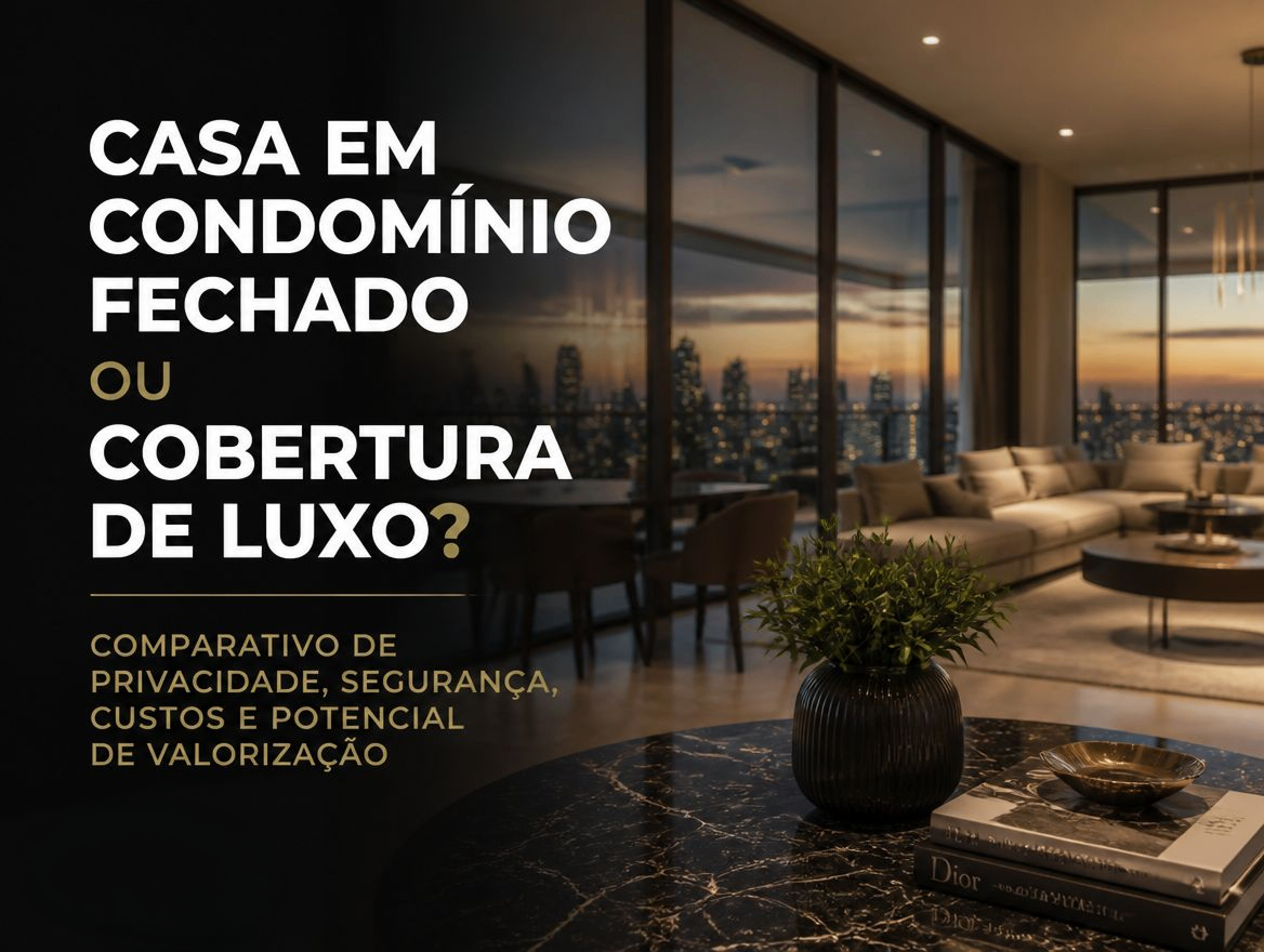 Casa em condomínio fechado ou cobertura de luxo? Comparativo de privacidade, segurança, custos e potencial de valorização