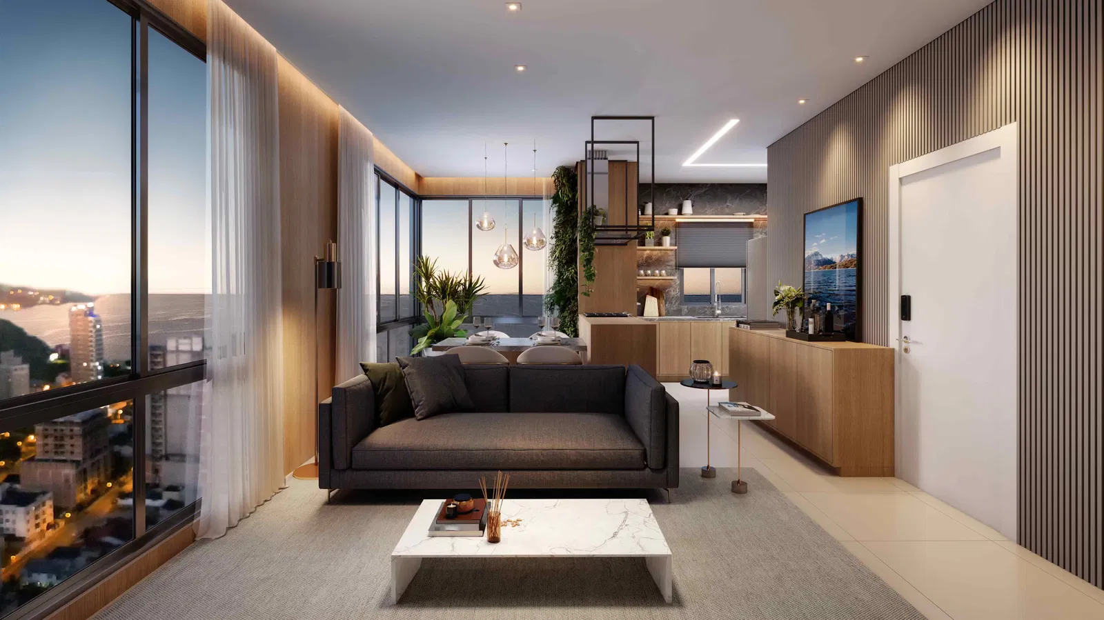 Este apartamento no Soul Residence é um verdadeiro convite ao bem-estar e à sofisticação. Com duas amplas suítes, ele foi projetado para atender às necessidades de quem busca um lar confortável e funcional, sem abrir mão de acabamentos de alta qualidade e detalhes cuidadosamente planejados. A integração perfeita entre a sala de estar e jantar cria um ambiente acolhedor e elegante, ideal para momentos de convivência com a família e amigos. O acabamento em gesso em todos os ambientes destaca a atenção aos detalhes e o cuidado com cada espaço do imóvel.  A cozinha, prática e bem estruturada, oferece uma experiência única para quem gosta de cozinhar, com espaço otimizado e infraestrutura moderna para os eletrodomésticos. A sacada com churrasqueira é um diferencial para quem aprecia momentos de lazer e descontração, proporcionando um espaço agradável para aproveitar com amigos ou familiares. Além disso, a tecnologia está presente em cada detalhe, desde a fechadura eletrônica da porta de entrada até a infraestrutura para instalação de ar-condicionado split, tanto na sala quanto nos quartos, garantindo conforto térmico em todas as estações do ano.  Os banheiros foram projetados para oferecer praticidade e funcionalidade, sendo um social e um lavabo, complementando o imóvel e tornando-o ideal tanto para o dia a dia quanto para receber visitas. O sistema de aquecimento a gás reforça a modernidade do apartamento, garantindo eficiência e conforto.  Localizado em um empreendimento de alto padrão, o Soul Residence oferece uma infraestrutura completa, pensada para proporcionar qualidade de vida e um estilo de vida único. Este é o imóvel perfeito para quem valoriza um lar moderno, sofisticado e com todos os elementos necessários para uma experiência de morar que une funcionalidade e exclusividade.