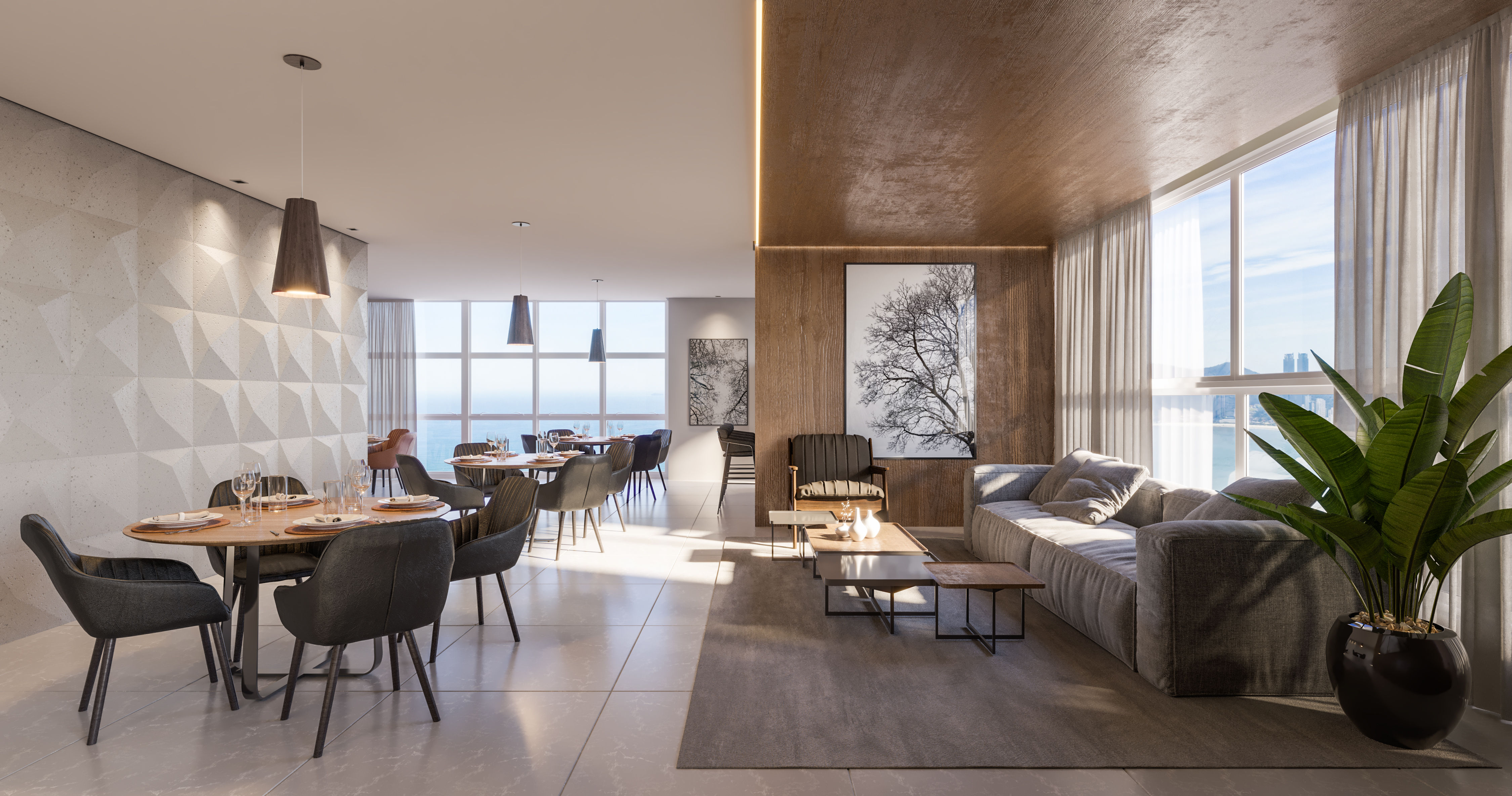 Andar alto no Edifício Residencial Meridian Tower