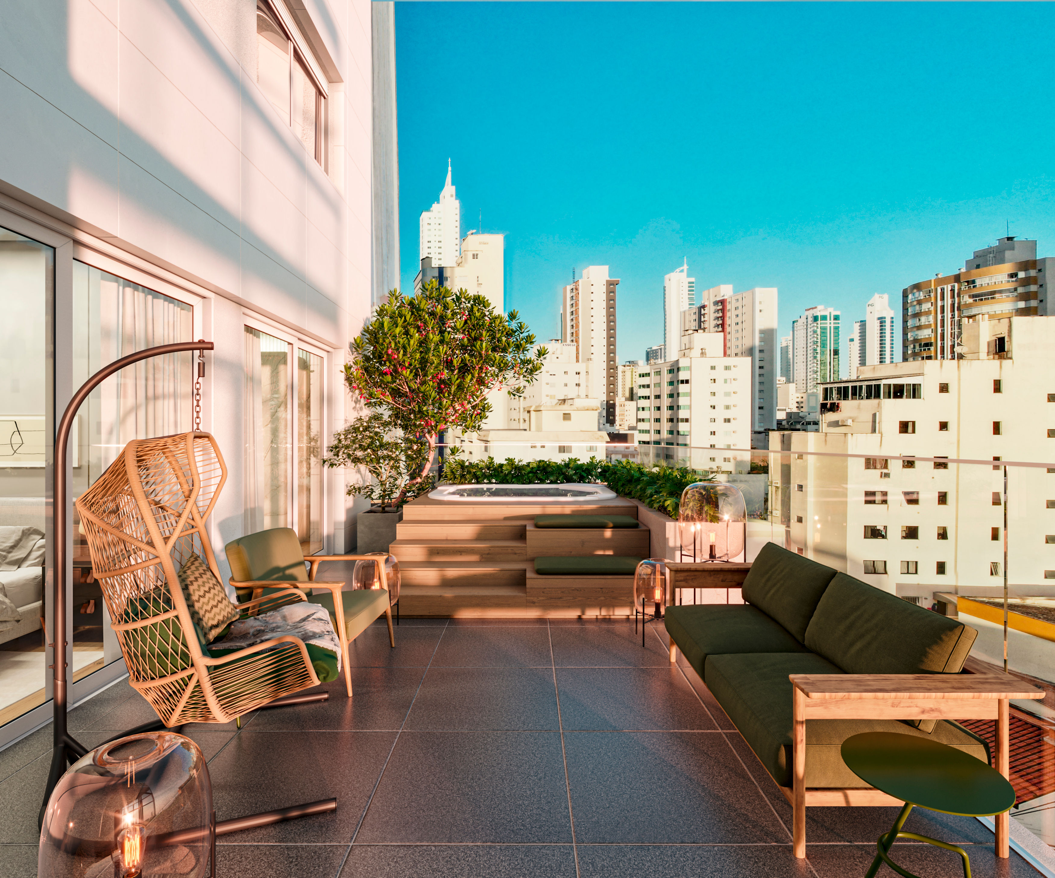 Apartamento no Diamond Crystal Tower