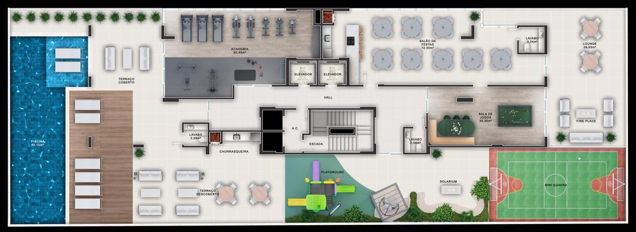 Apartamento no Residencial Ilha de Santorini à venda